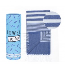 towel to go 時尚輕薄浴巾(牛仔藍條紋)
