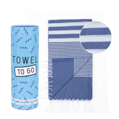towel to go 時尚輕薄浴巾(牛仔藍條紋)