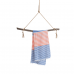 towel to go 時尚輕薄浴巾(藍橘條紋)